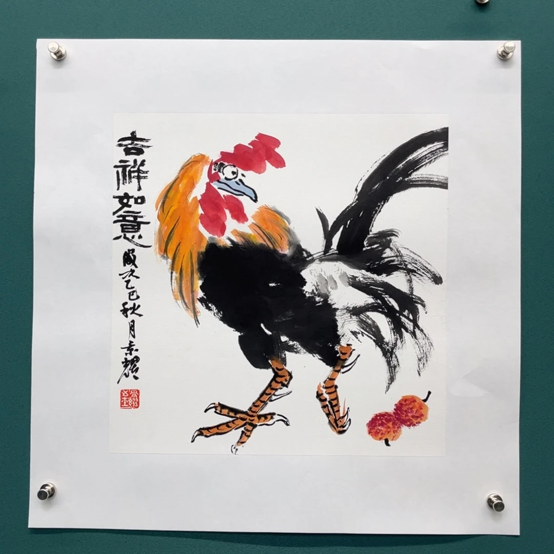 国画艺术家真人手绘
