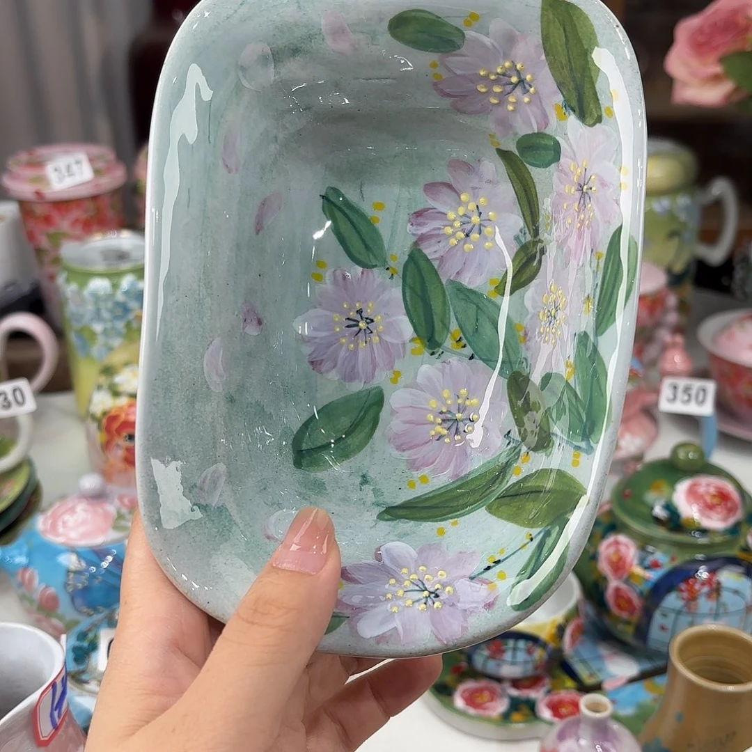 景德镇手绘高温釉下彩陶瓷茶具