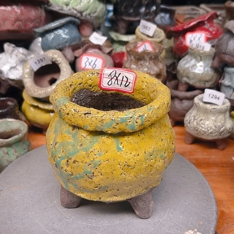 粗陶花盆手工花盆制作
