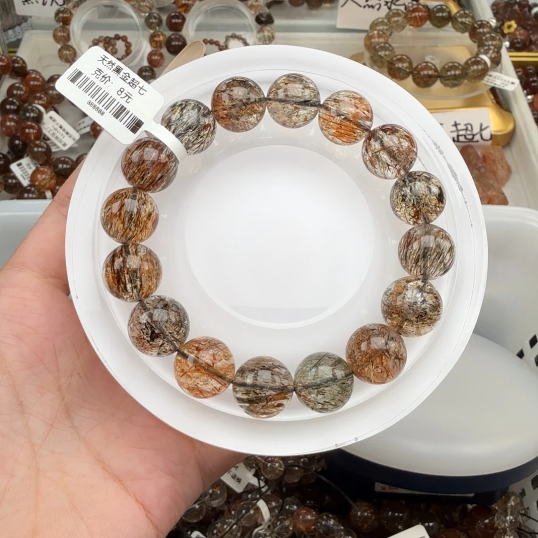 水晶手链未镶嵌黑金超七多样性发其一