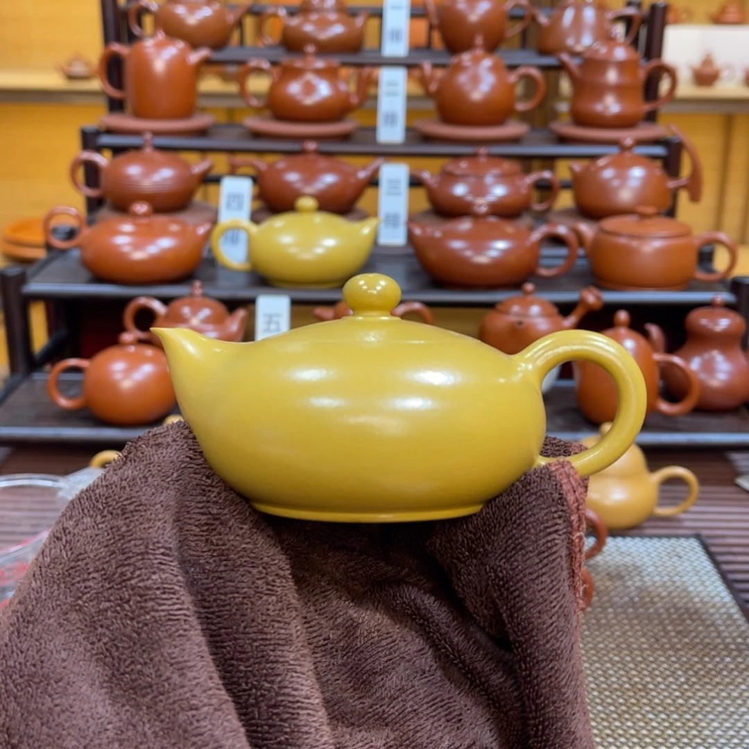 茶壶紫砂潮州手拉壶 黄
