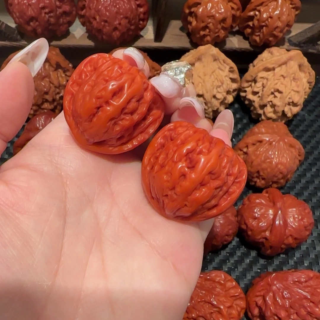 文玩核桃吊坠玉化迷你粗筋33精品1713