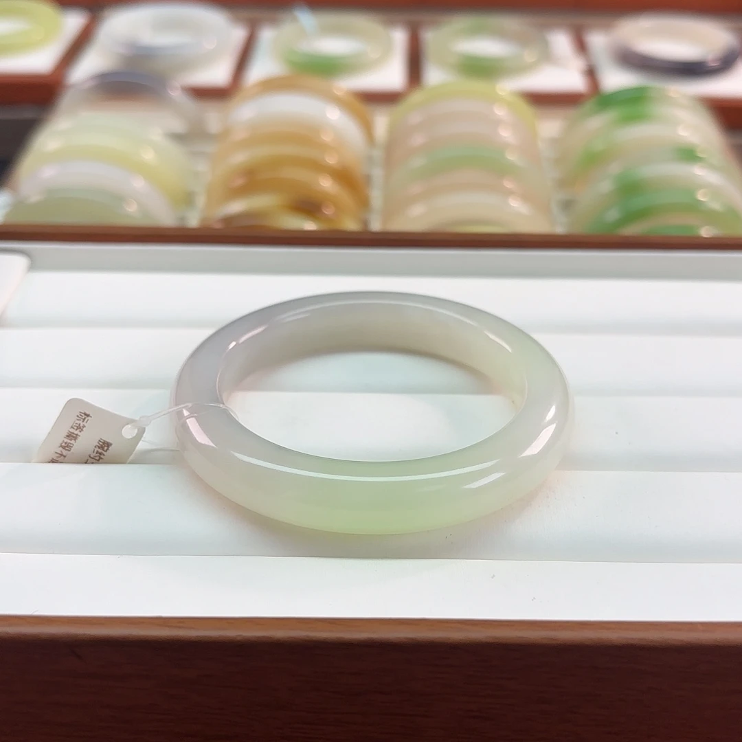 和田玉未镶嵌手镯【冰紫➕冰翠➕冰白】
