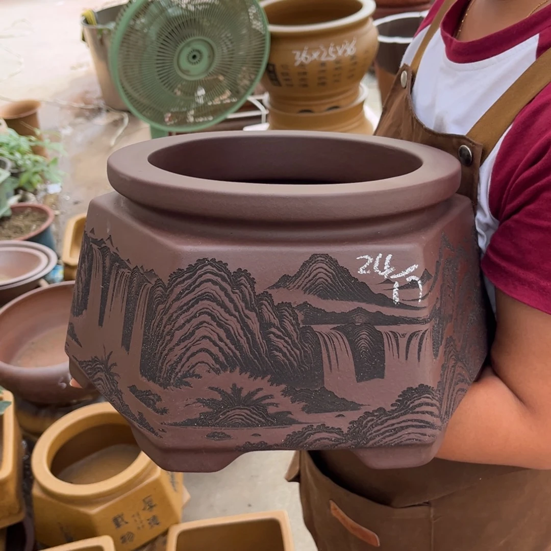 紫砂花盆盆景艺术