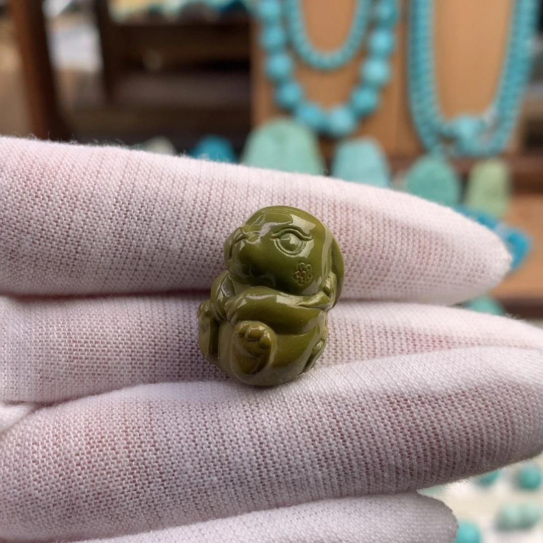 绿松石未镶嵌珠宝奇石13.3mm