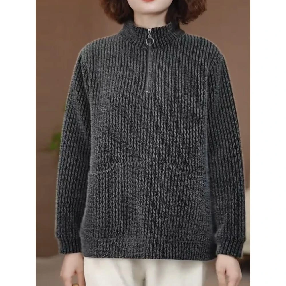 【万达撤柜】贵夫人加厚保暖雪尔绒卫衣女秋冬新款大码中老年宽松时