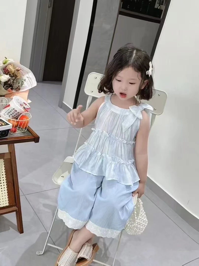 时尚前沿2025女童夏款韩版套装