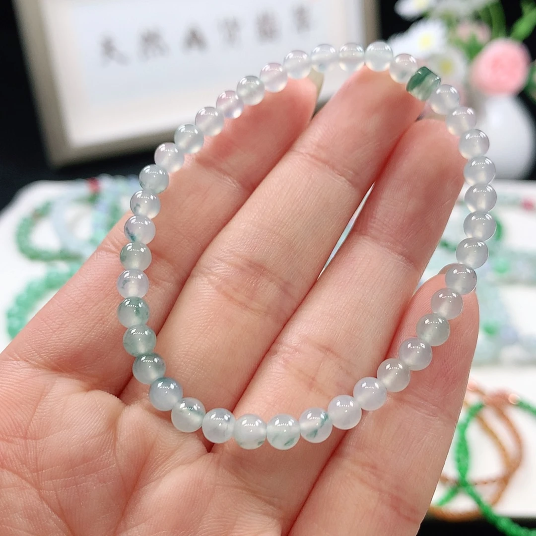 翡翠未镶嵌手链4.5mm