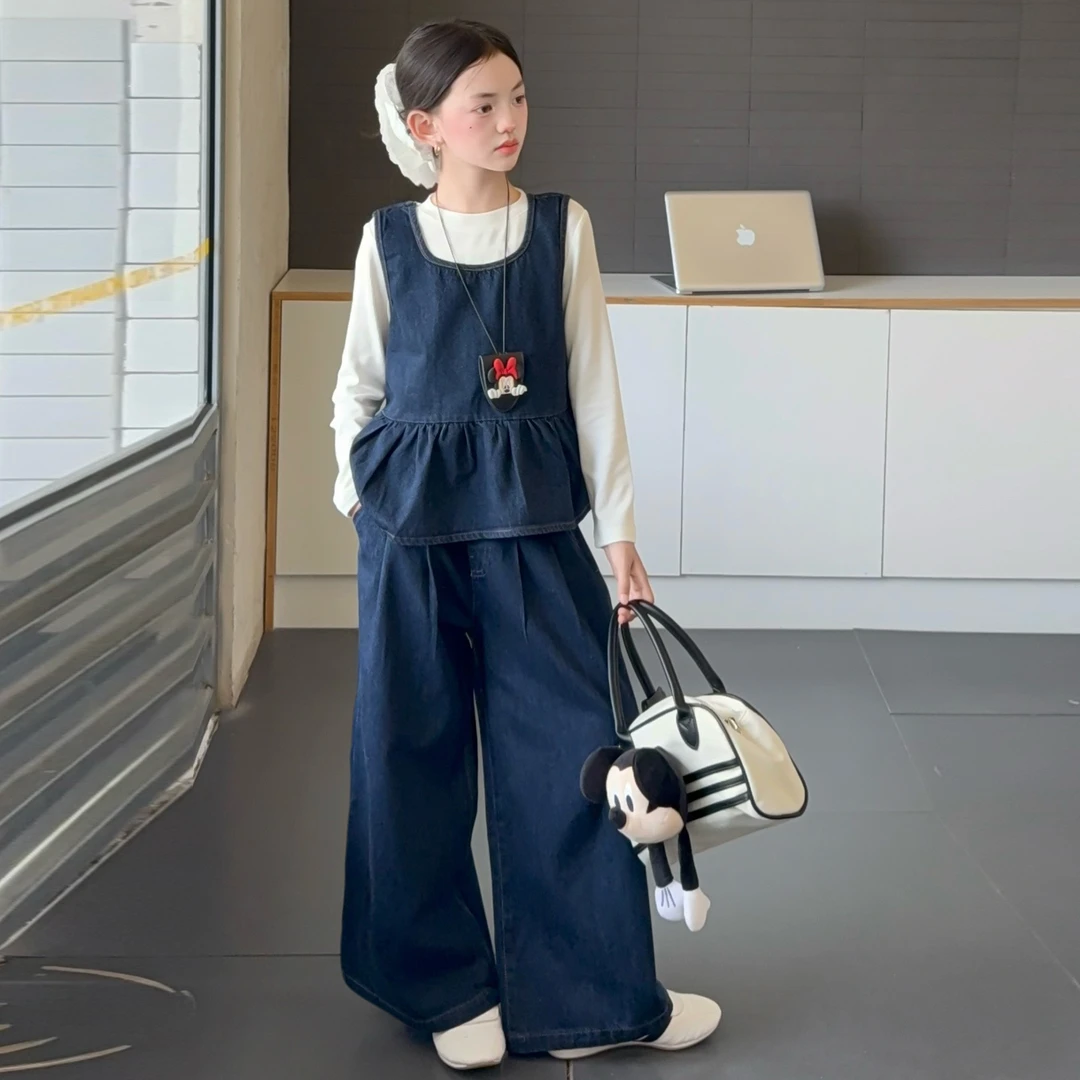 女大童秋季套装2025新款儿童洋气时髦初秋韩系春秋女童秋装三件套