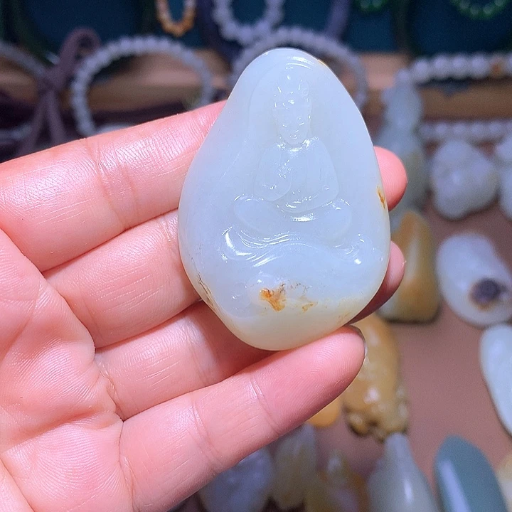 安***㍿和田玉（糖玉）未镶嵌颈饰