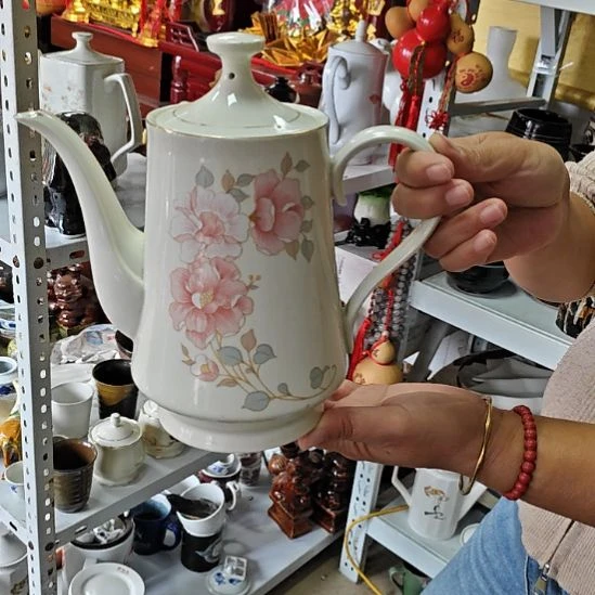 瓷片一枝花壶，，，，