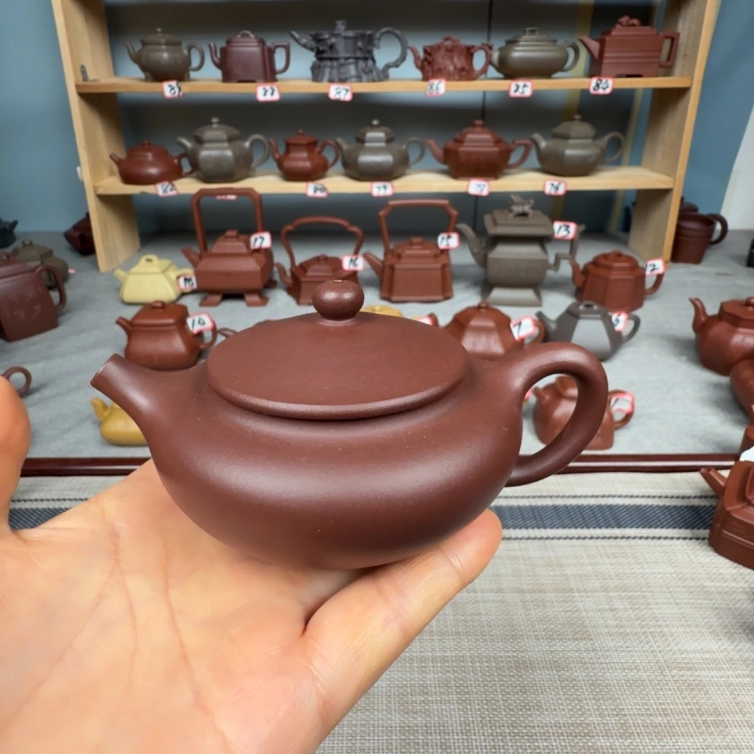 紫泥茶壶半手工制作