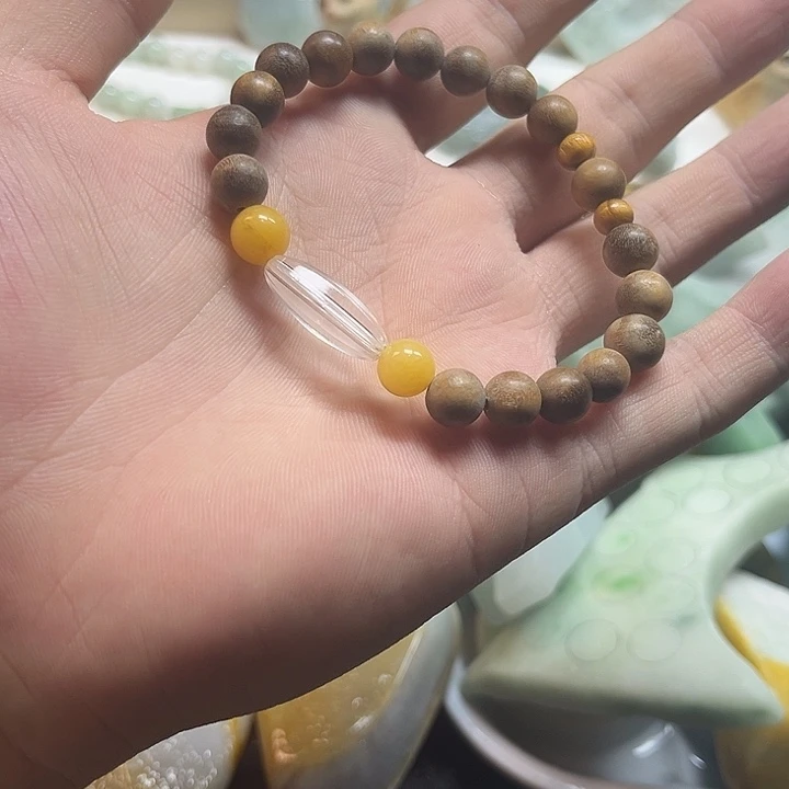 翡翠配石翡翠手串