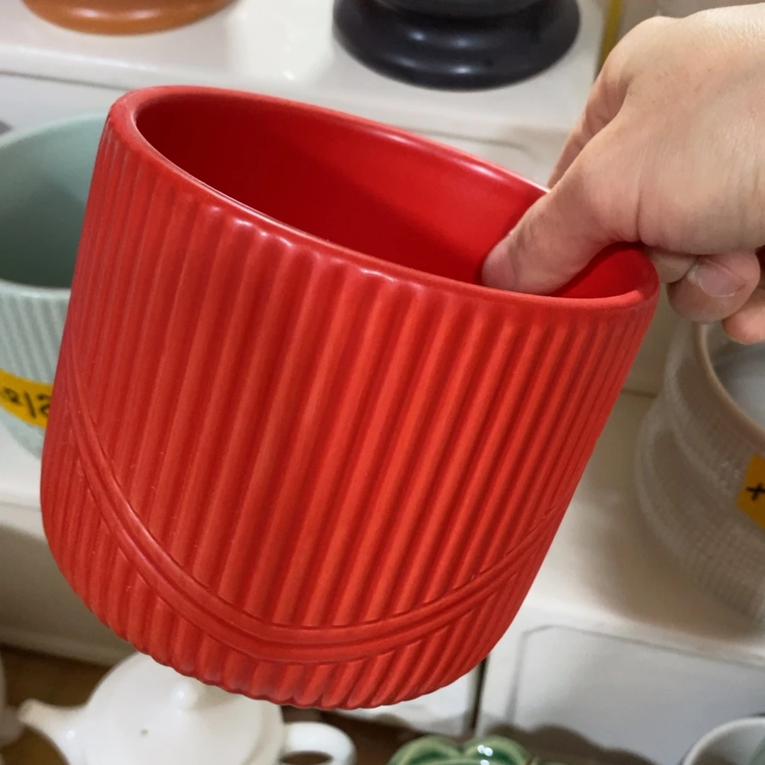 杯子陶陶盆有孔 瑕疵介意勿拍