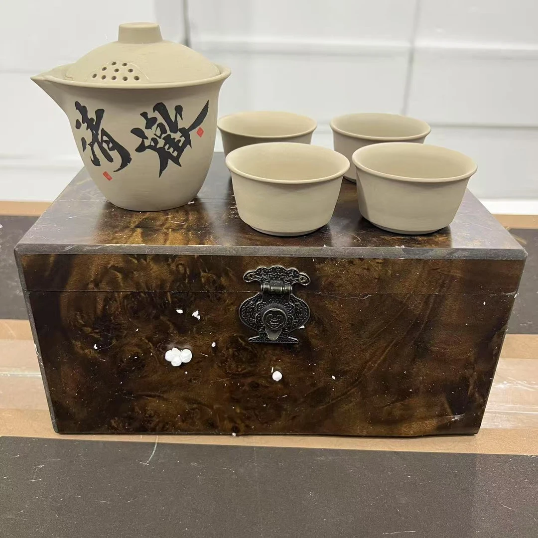 【闪购商品】清欢粗陶一壶四杯简约自用（不带礼盒）