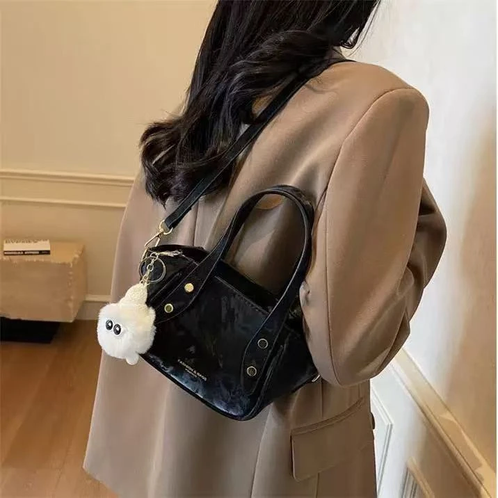手提款拉链暗袋斜挎包软包女包托特包百搭大包包肩包 直播间链接