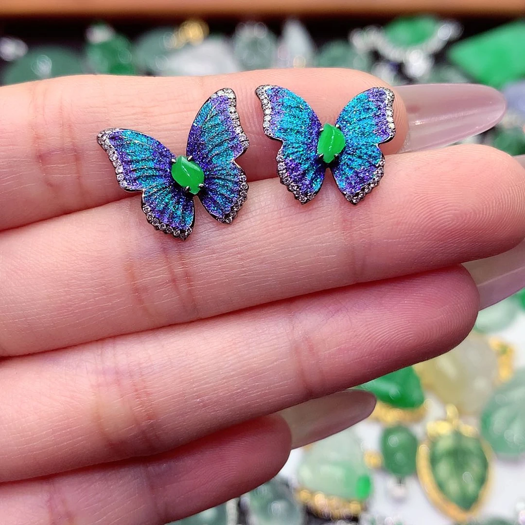 翡翠吊坠(不含链)18K金镶嵌A****a