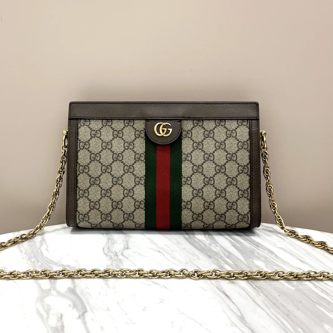 95新 GUCCI/古驰 ophidia小号夹子包 ，97新，尺寸约26*17