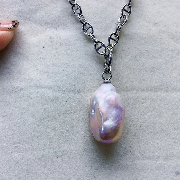 颈饰银S925镶嵌淡水珍珠日****）