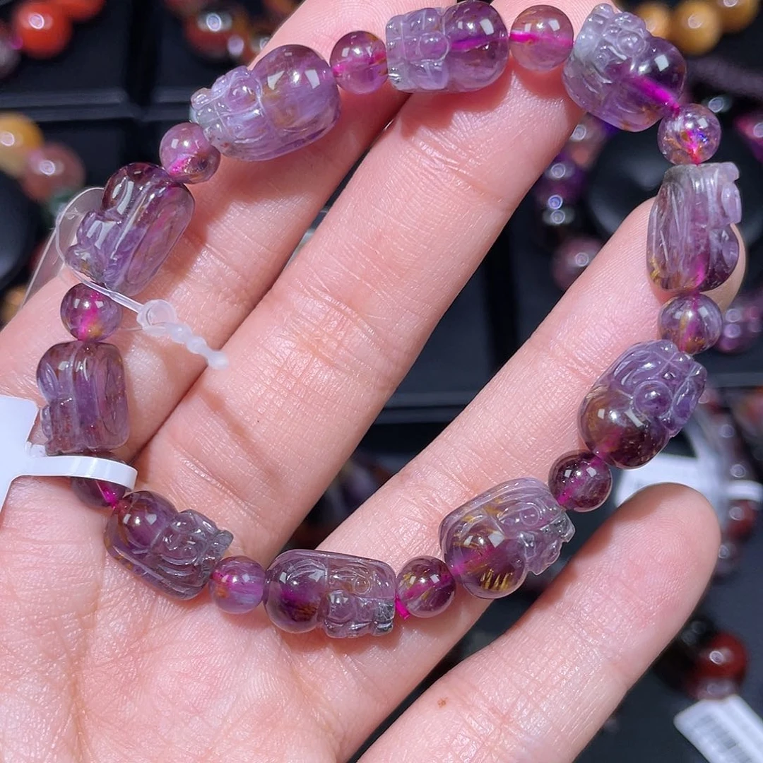 水晶极光貔貅未镶嵌拾*