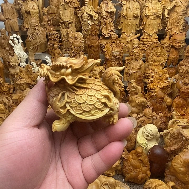 柏木（崖柏）龙龟摆件