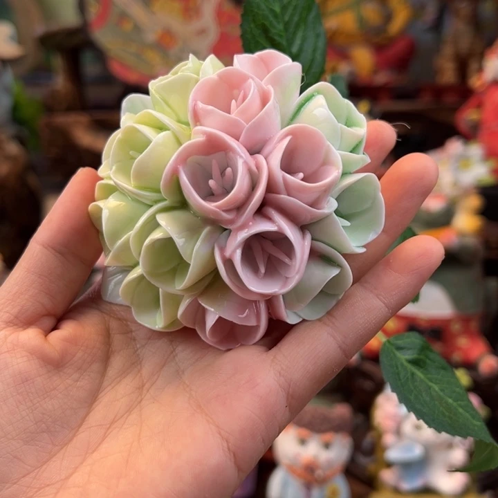 陶摆件小镇青花每日有新品