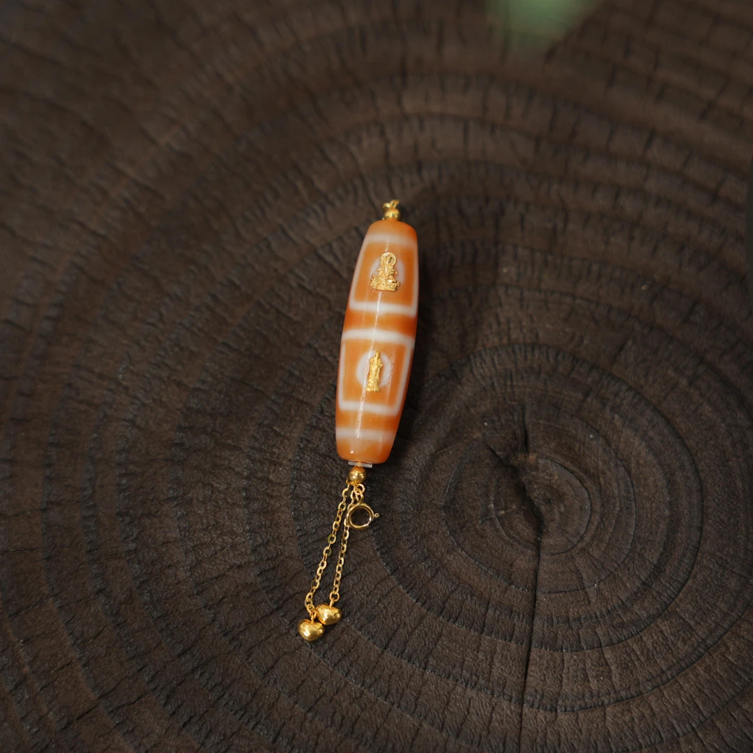 普思-玛瑙18K金吊坠