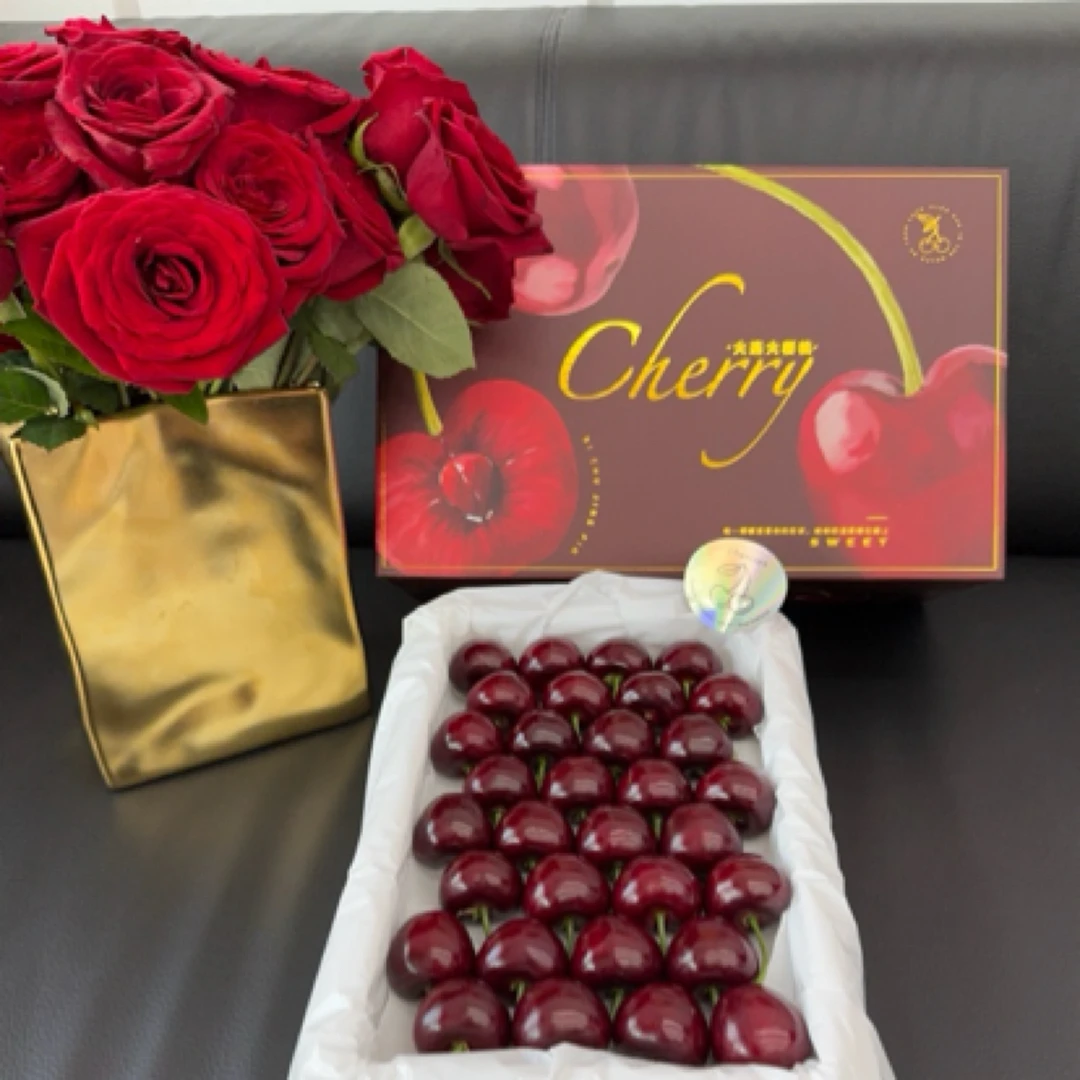 5J 王中王 大连大樱桃现摘现发顺丰空运包邮1.8斤 内附果径卡