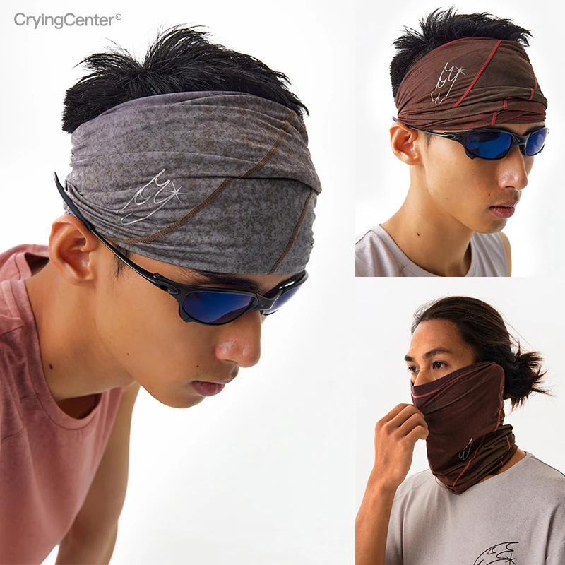 Crying center/哭喊中心渐变晕染肌理运动发带户外围脖面罩反光
