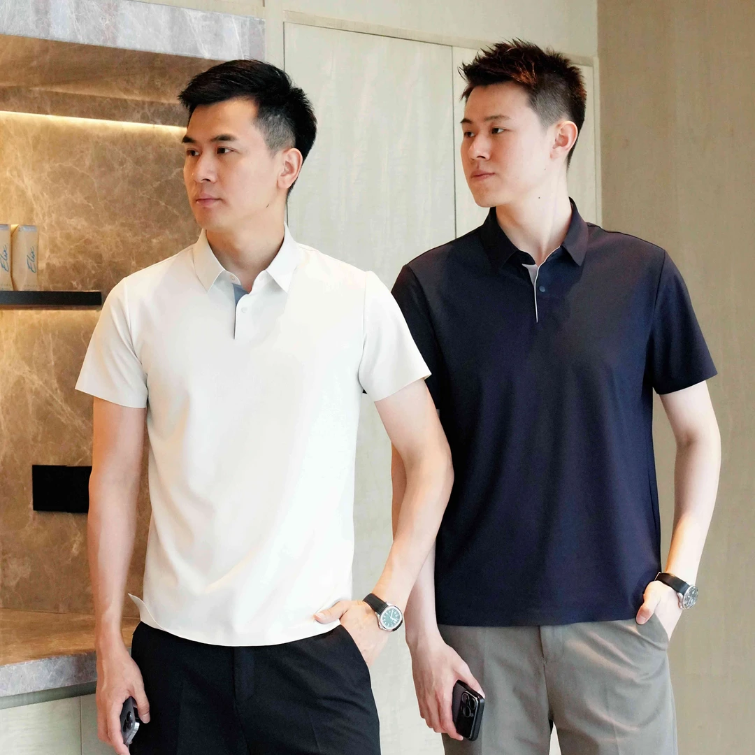 【bing哥哥】夏季10A抗菌冰丝防晒轻奢POLO衫商务休闲百搭T恤短袖