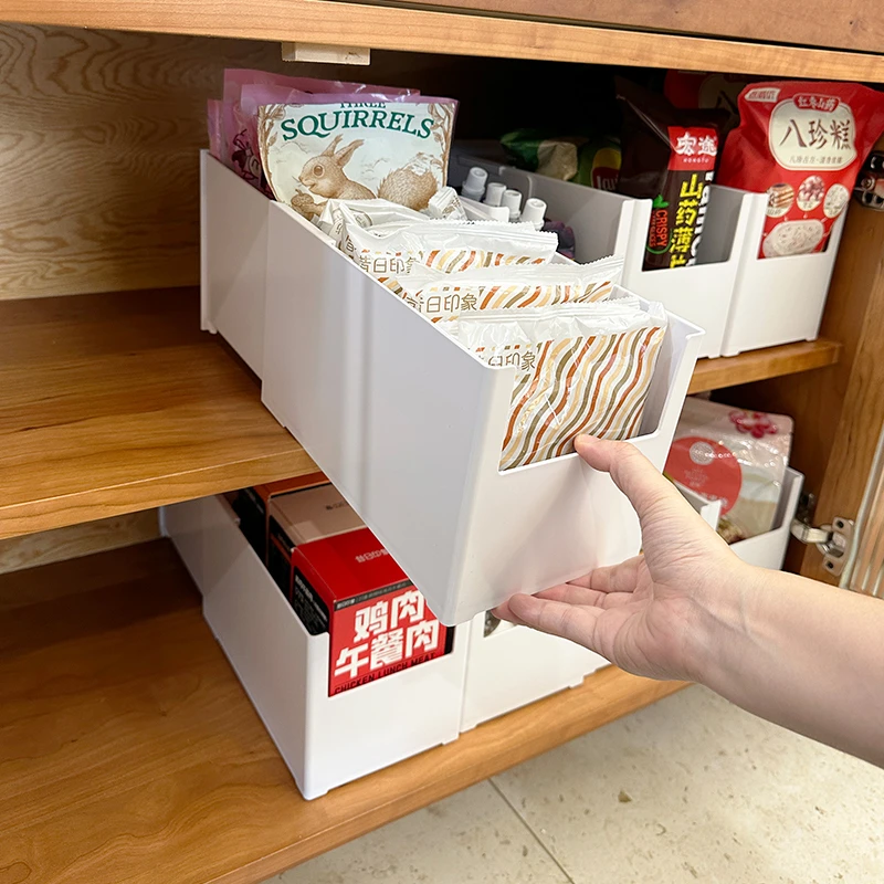 拾物造家橱柜抽屉式伸缩收纳盒厨房零食杂物桌面整理深柜直角储物
