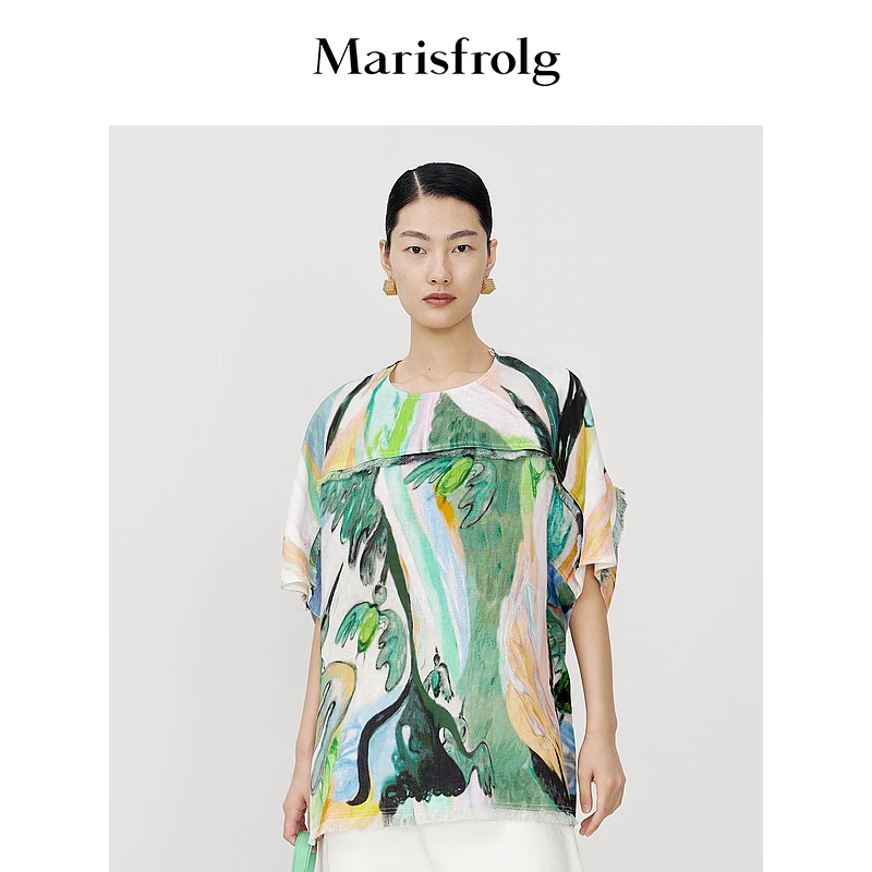 Marisfro玛丝菲尔气质休闲夏季时尚T恤A1DE22011