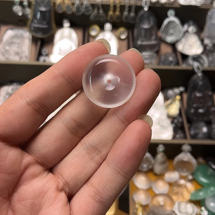 未镶嵌平安扣石英质玉