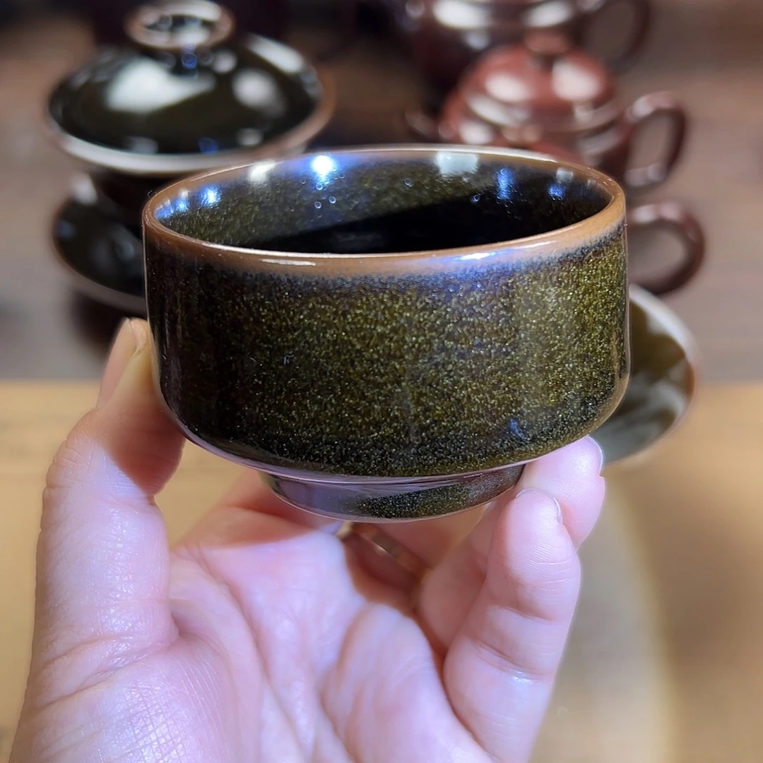 乌金色主人杯原矿釉