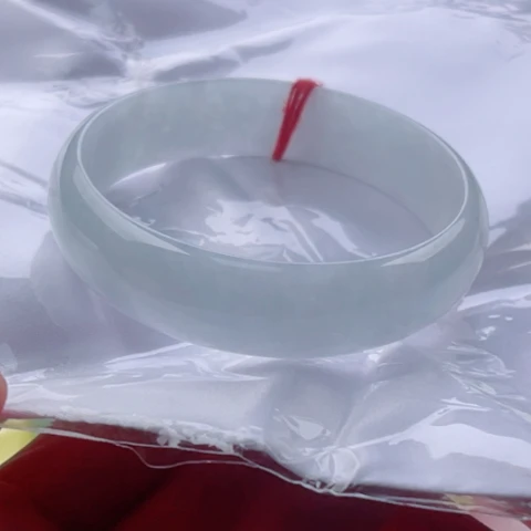 翡翠手镯未镶嵌62无大纹裂48小时鉴赏微棉丝