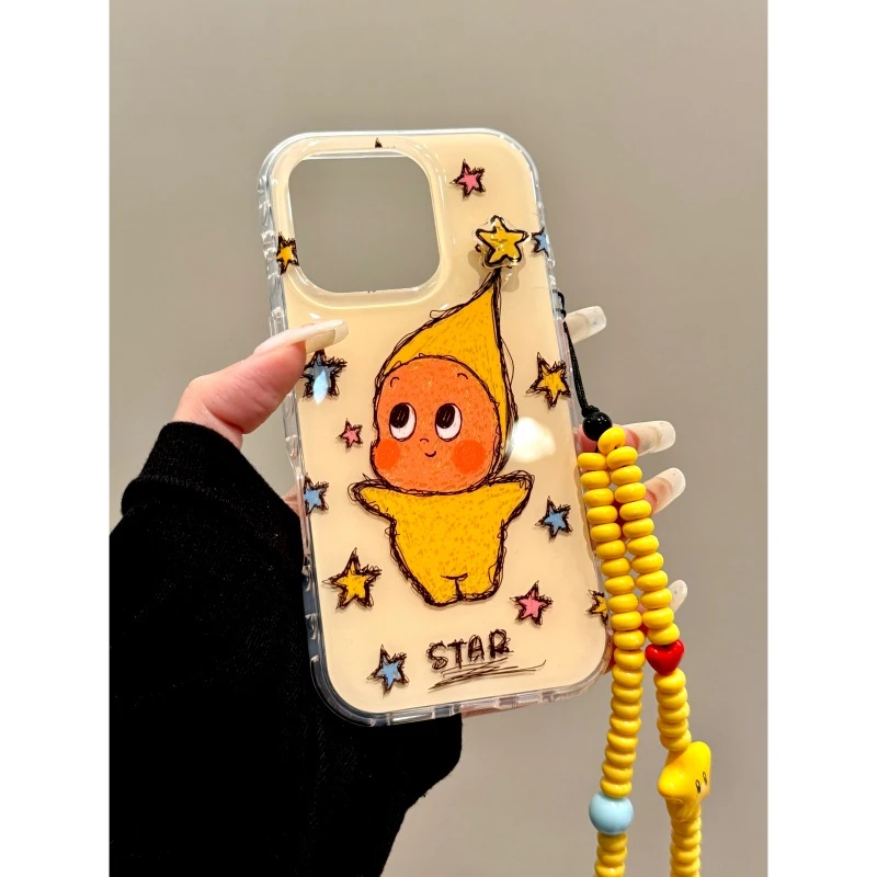适用苹果iphone16promax创意星星15pro多巴胺链条14卡通13手机壳