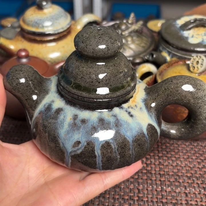 茶杯紫砂强*风中道洪壶