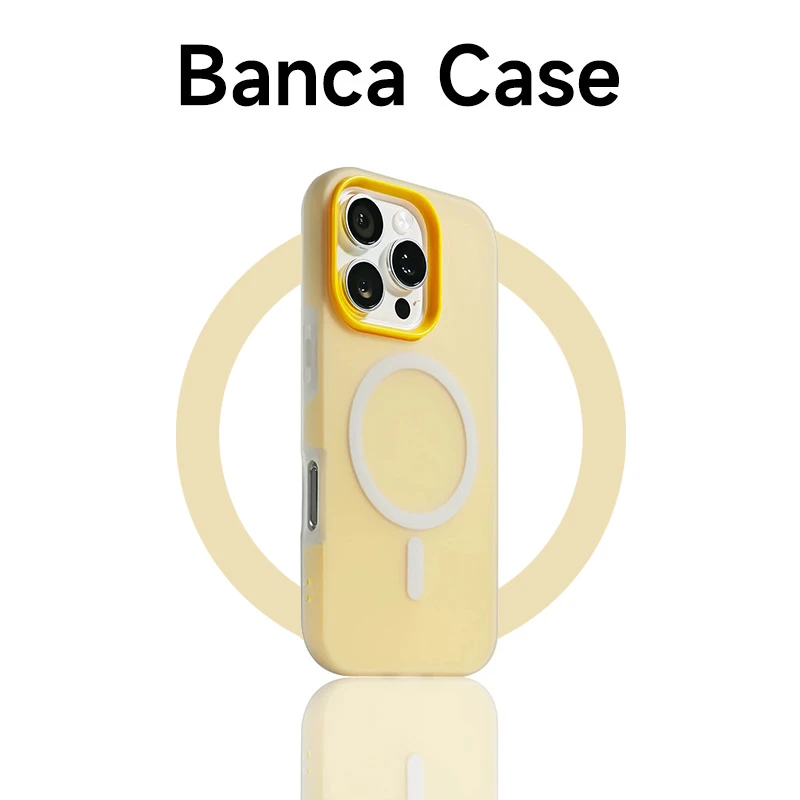BANCA肤感磁吸果冻适用苹果16/15promax手机壳mate60华为P70小米