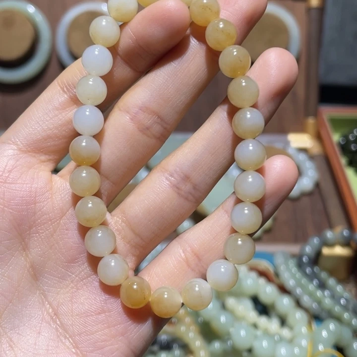 蓝***居和田玉未镶嵌手链