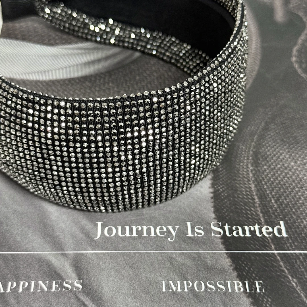 【钰韩】1617 高级奢华满钻发箍气质大气宽版高颅顶发箍