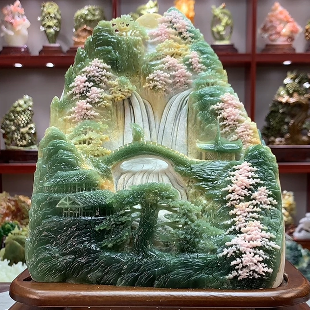 81615书房电视柜玄关山水花鸟白菜