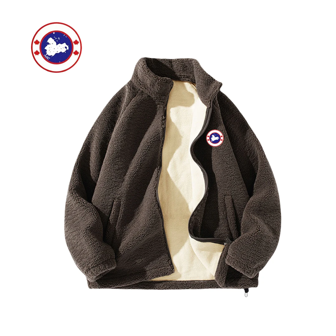 大鹅故乡加绒外套男士秋冬季双面棉衣夹克棉服宽松休闲加厚保暖