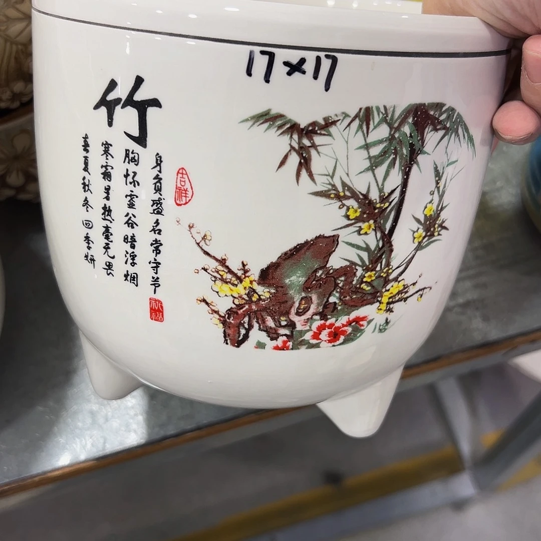 外贸尾单陶瓷花盆凑单10米包邮