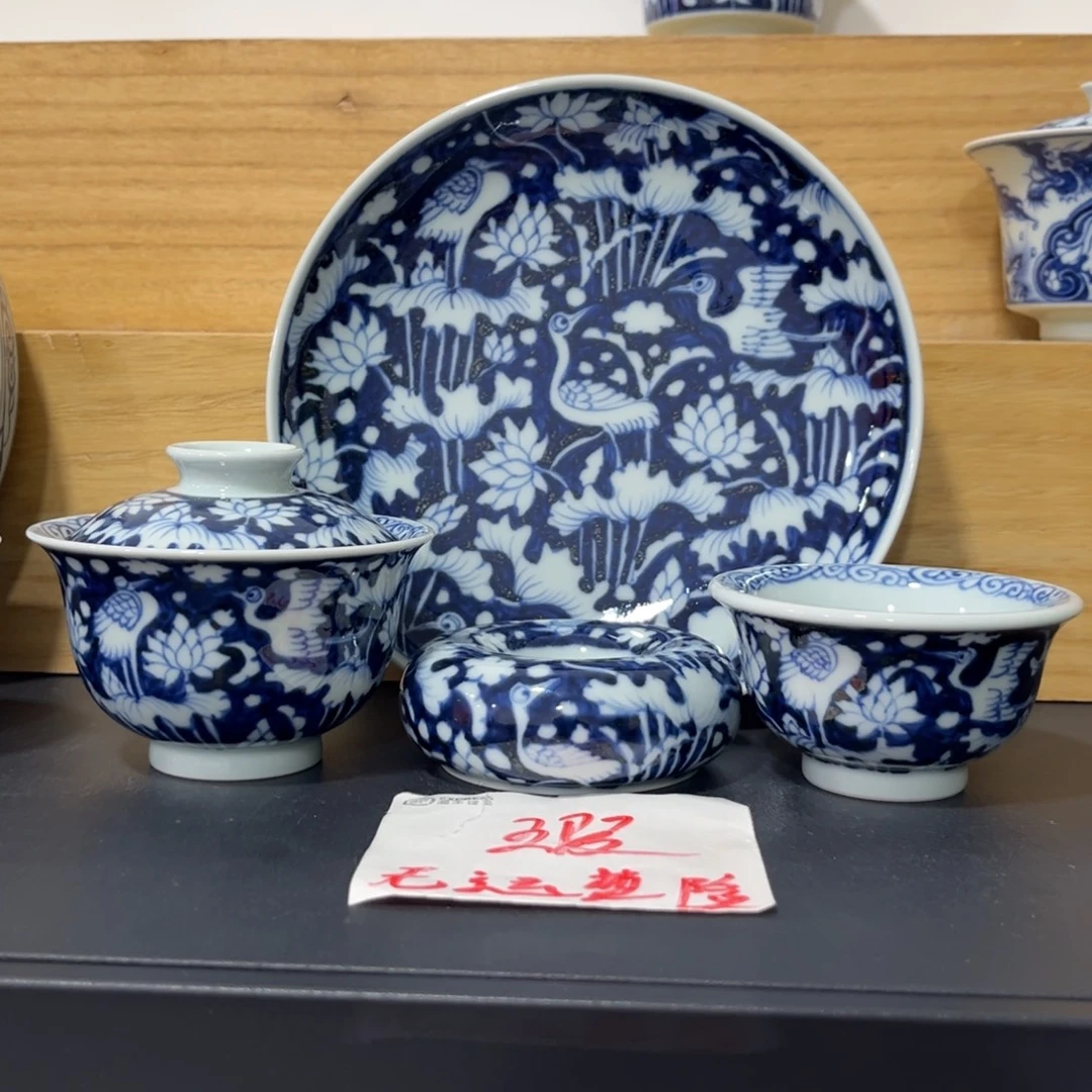 青花仿元一鹭连科