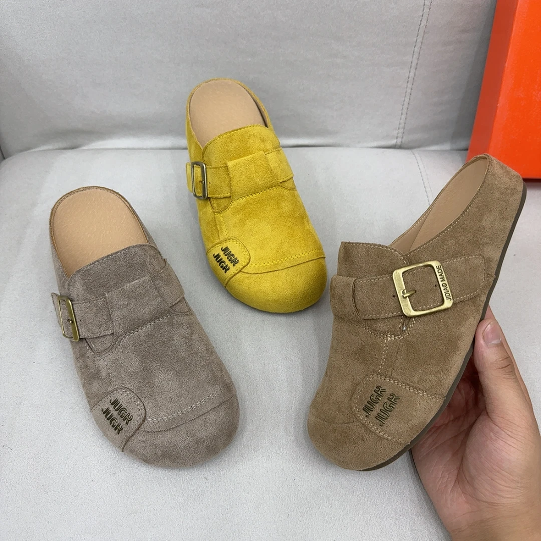 2025春季新款软皮低帮牛皮勃肯鞋女