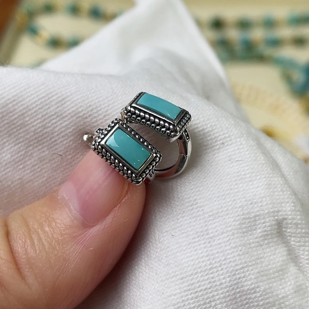 绿松石银S925镶嵌配饰