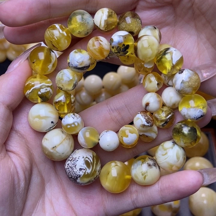 裸石琥珀未镶嵌塔链