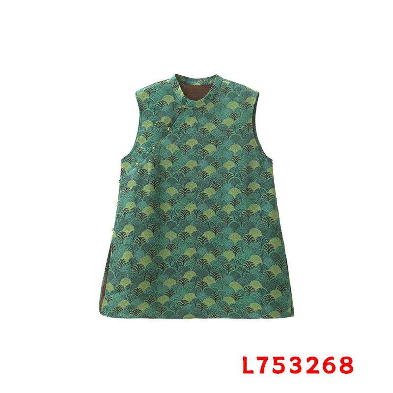 【美姐说】墨绿香云纱花罗上衣  753268