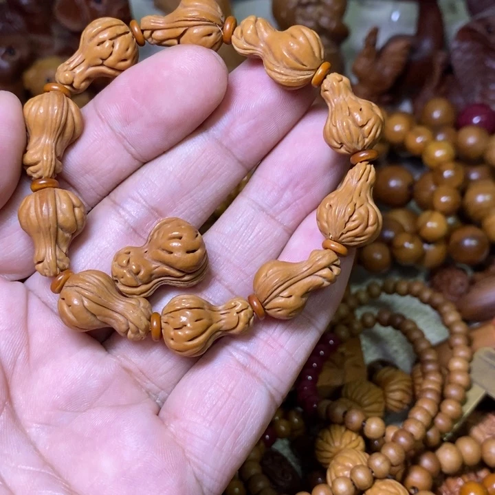 桃木桃核葫芦手串…………….