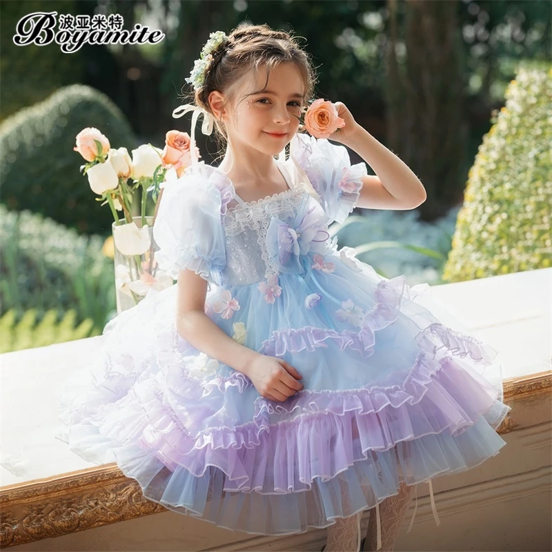 【紫霞仙子】女童洛丽塔公主裙夏季2025新款儿童洋气连衣裙25100
